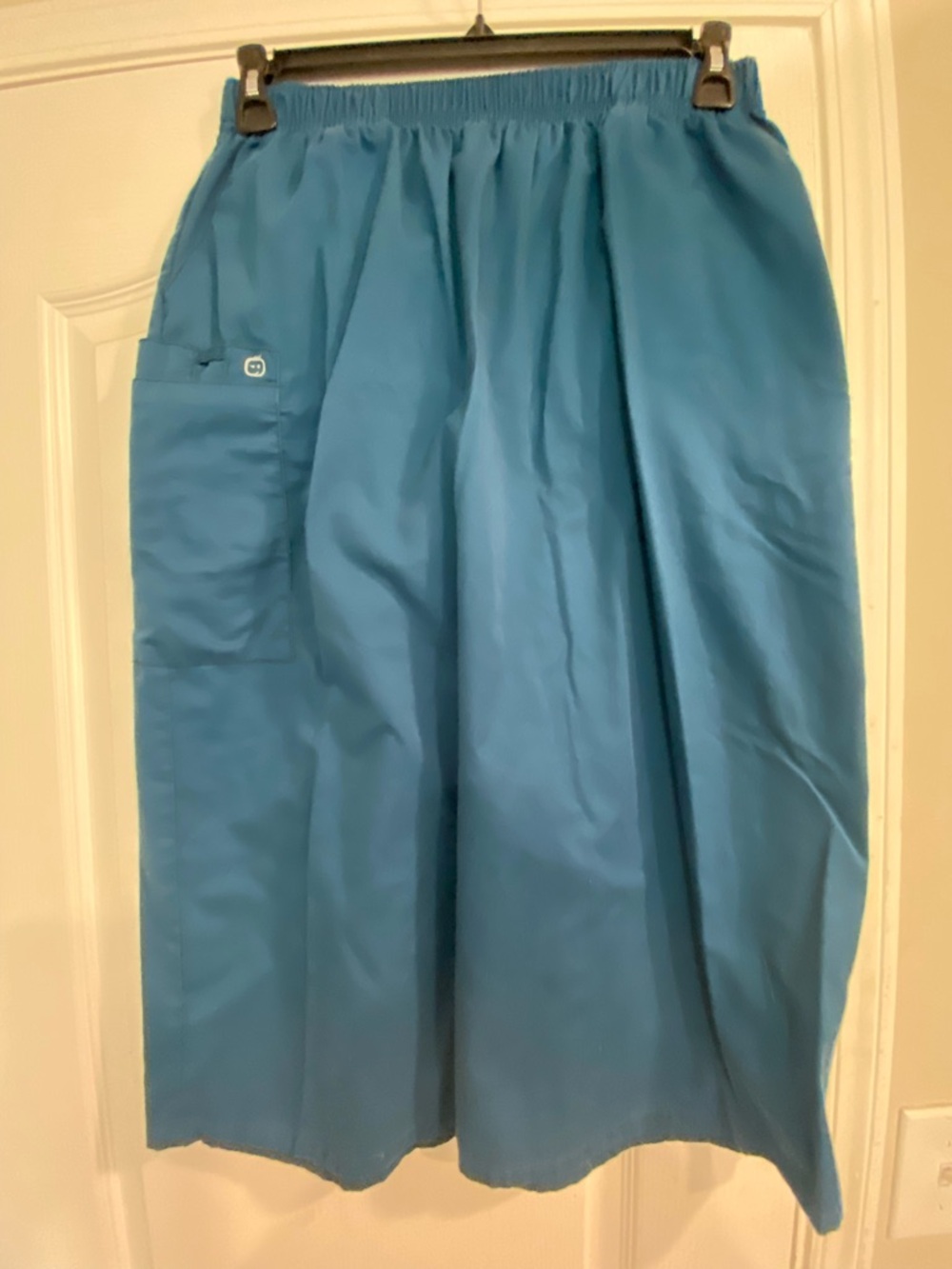 WonderWink Women’s Elastic Waist Teal-Blue Scrub Skirt